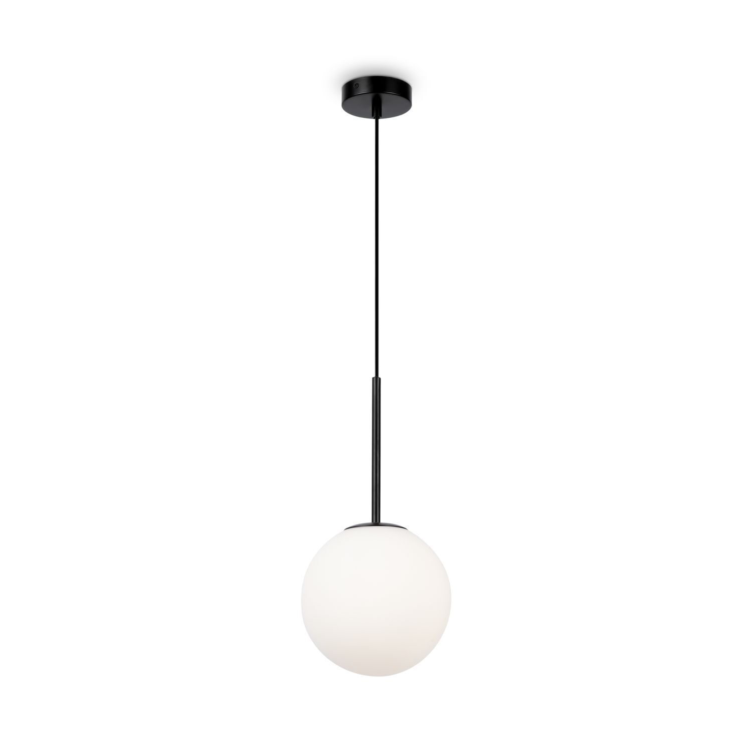 Lampe à suspendre métal verre Ø 20 cm rond H : max. 222,5 cm Lampe, Deckenleuchte