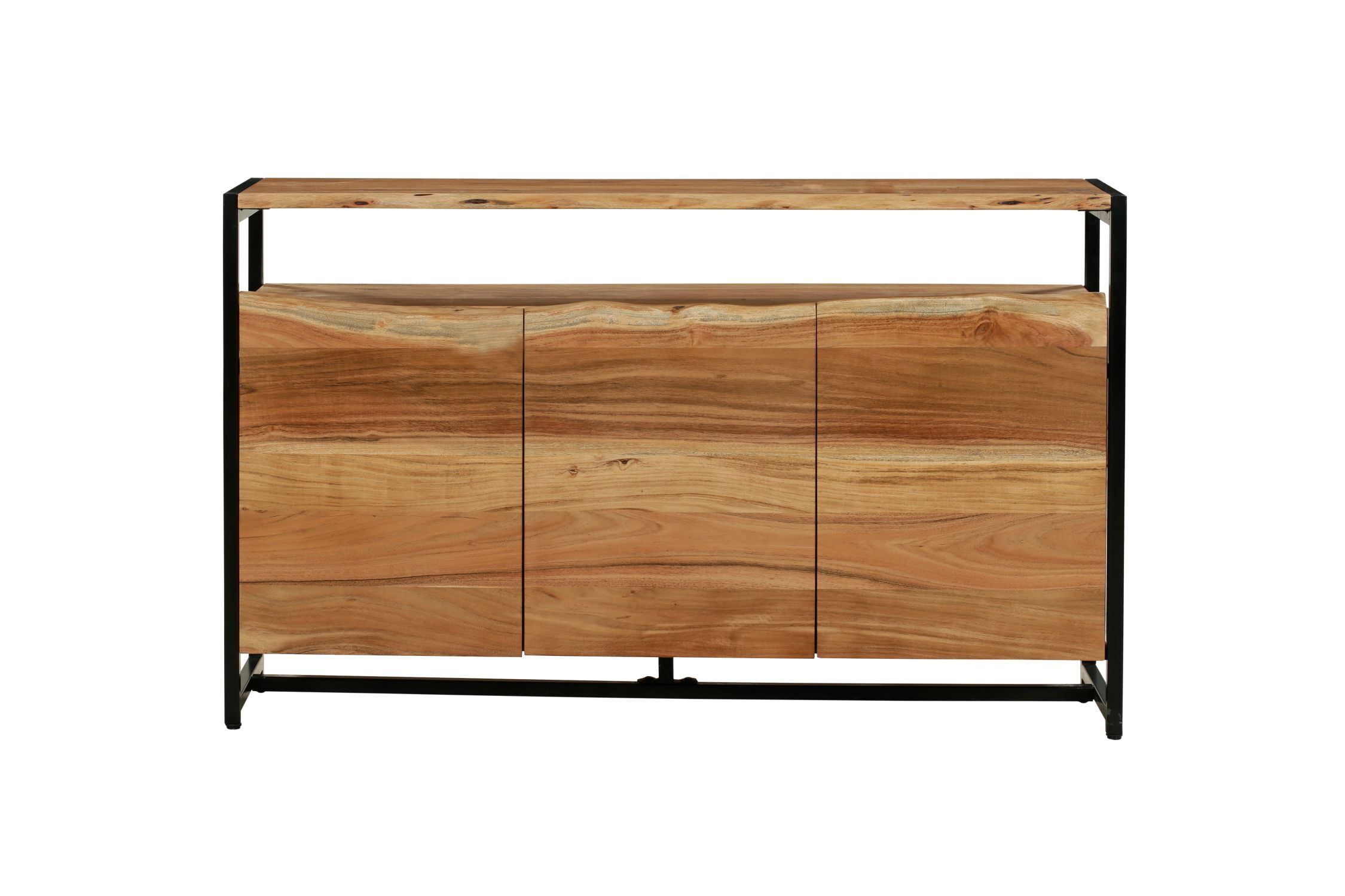Buffet en bois d'acacia fer 145 cm de large Industrial Moebel, Anrichte, Kabinett, Schrank, Krippe