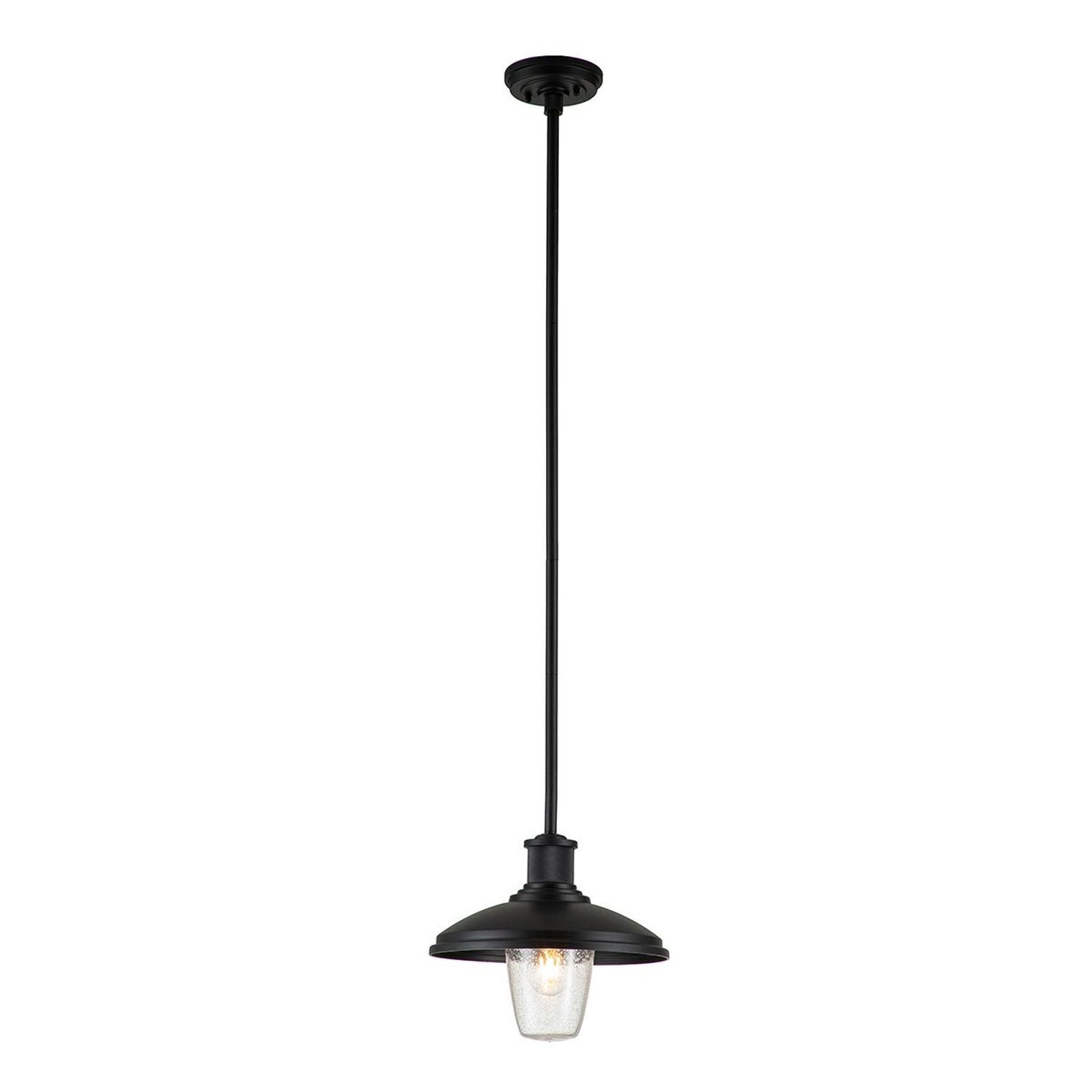 Deckenlampe außen verstellbar max. 1,3 m Schwarz E27 IP44 Hängeleuchte, Edison-Stil, Industrie-Lampe, Schirm glas, Schwarz