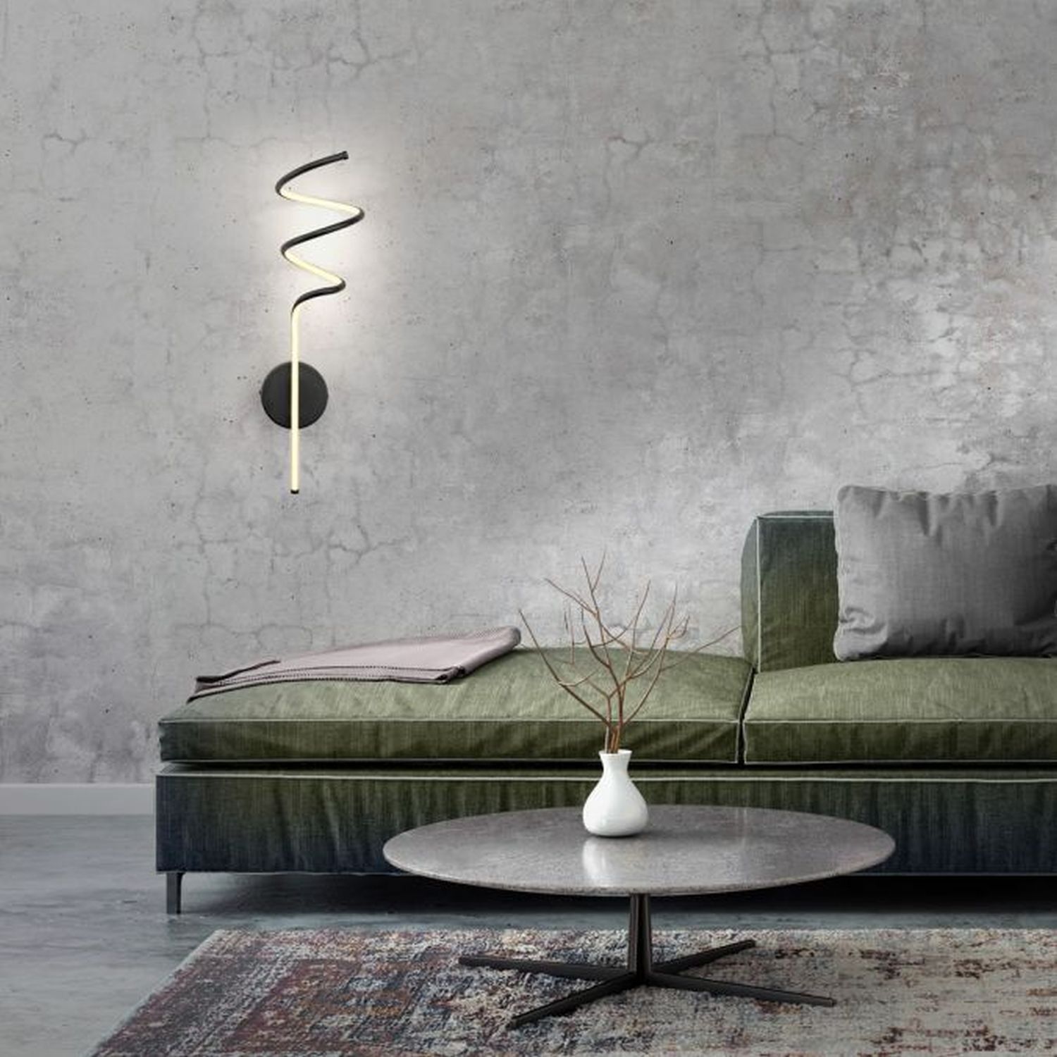 Applique murale LED noire métal blanc chaud 3000 K 2330 lm