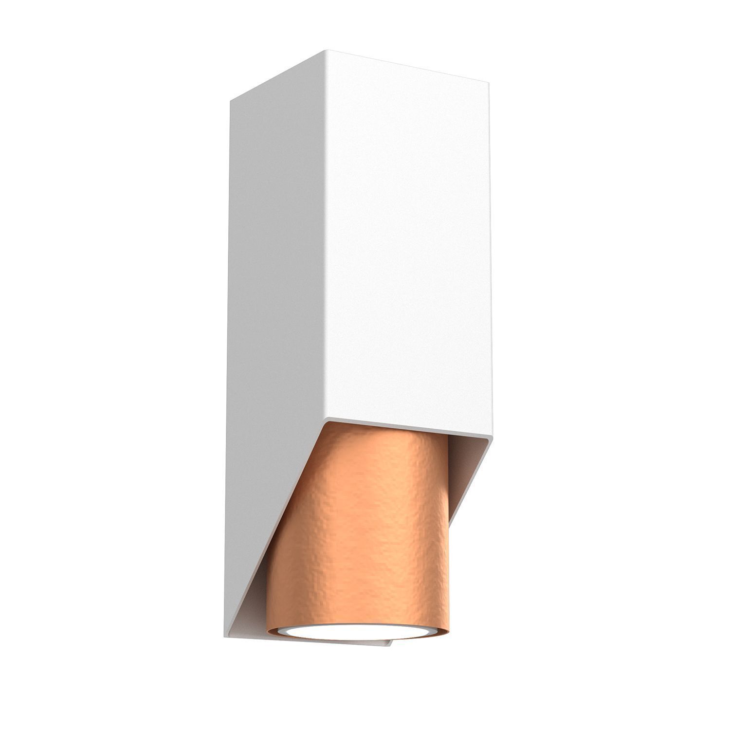 Applique Métal Blanc Cuivre L:6 cm élégamment accentué