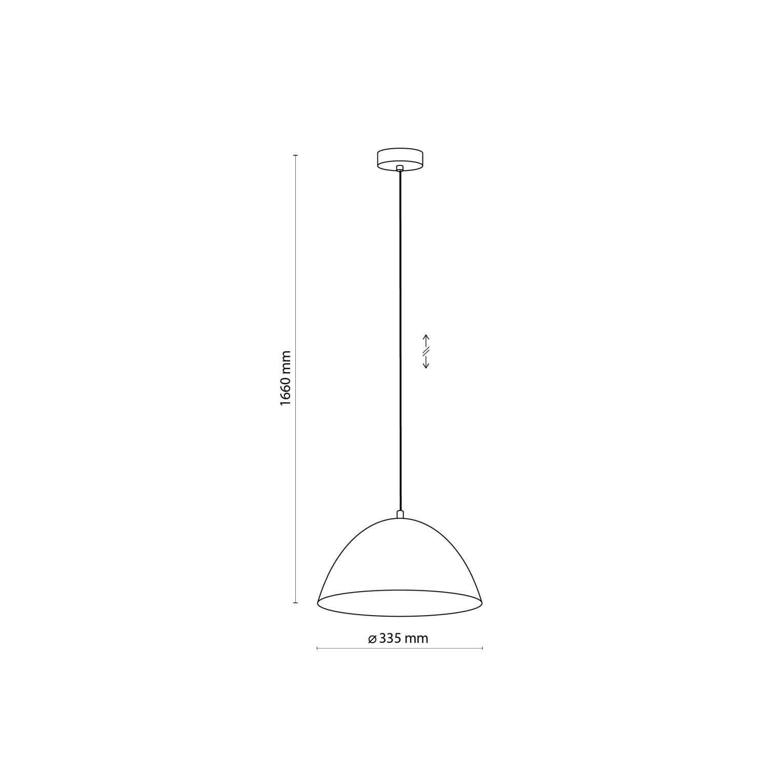 Suspension ronde Ø 33,5 cm Métal noir E27