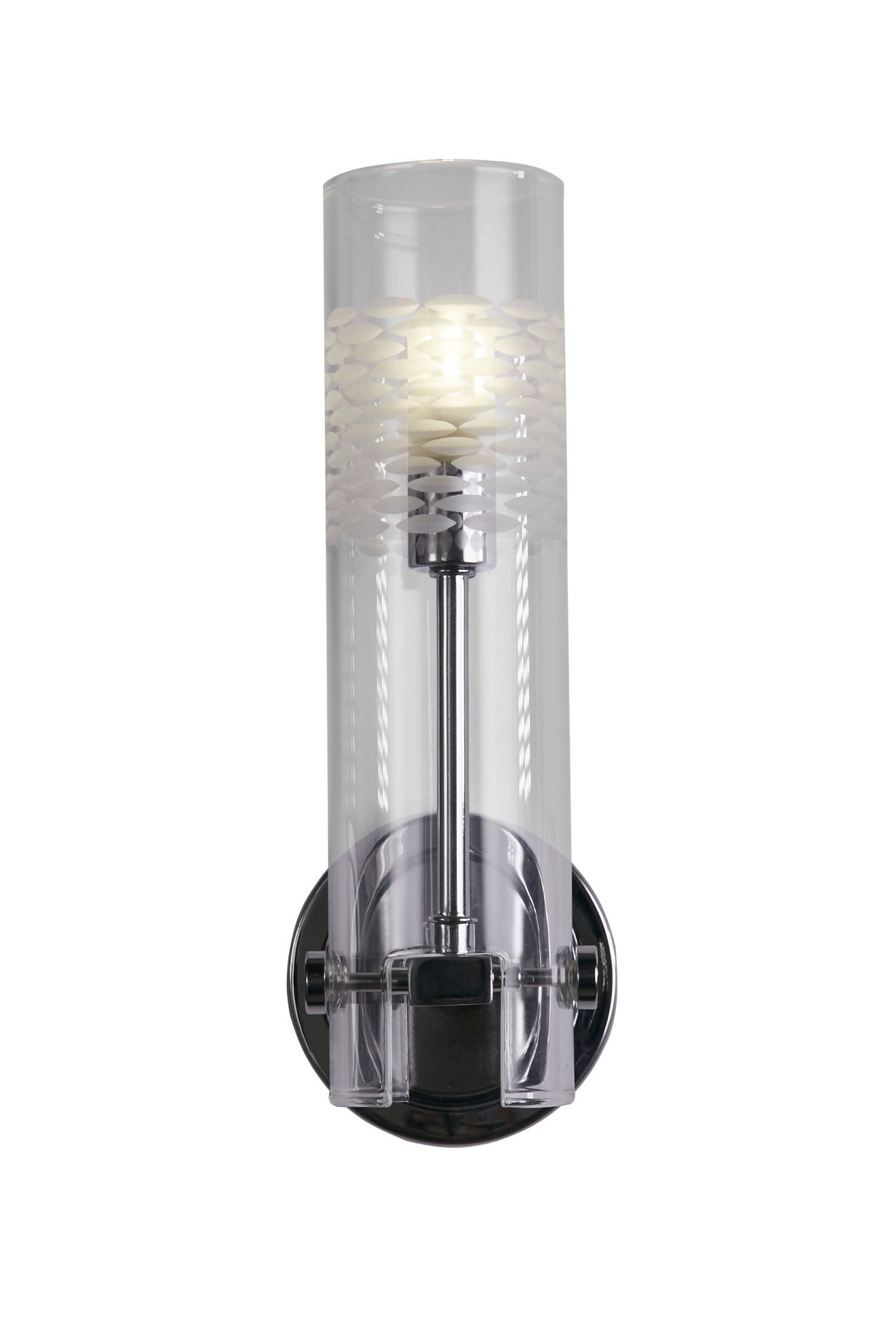 Lampe de salle de bain murale IP44 H : 28,5 cm Chromé Clair G9