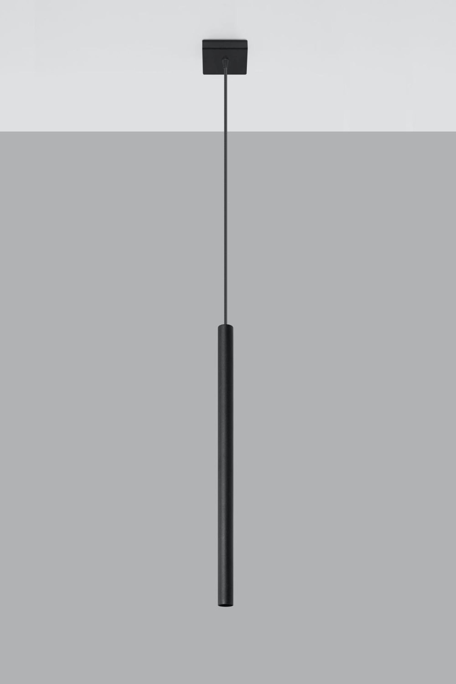 Suspension Noir Métal Ø2,5cm étroit G9 PETERA