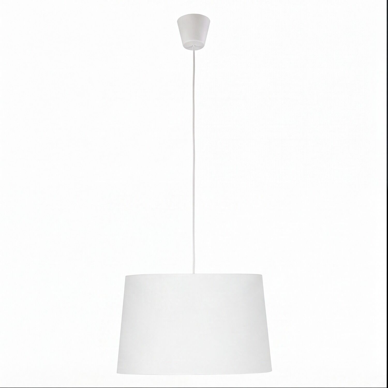 Deckenleuchte, Hängeleuchte, weiße Schirm, Kordelleuchte, minimalistisch
