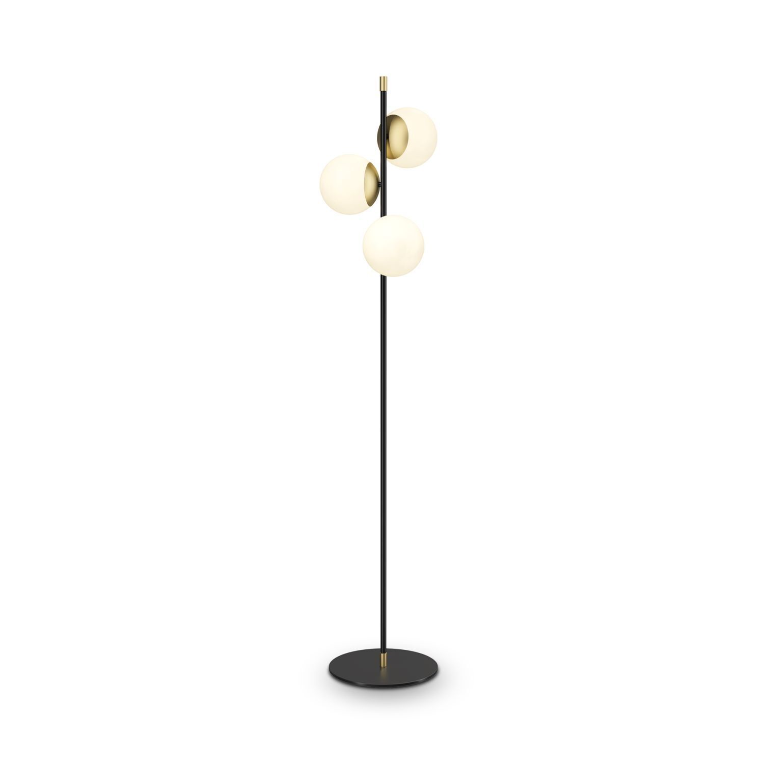 Lampadaire métal verre hauteur 150 cm en or blanc noir Lampe, Lampenschirm