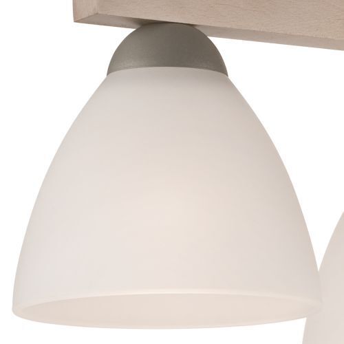 Plafonnier en hêtre blanc bois salon