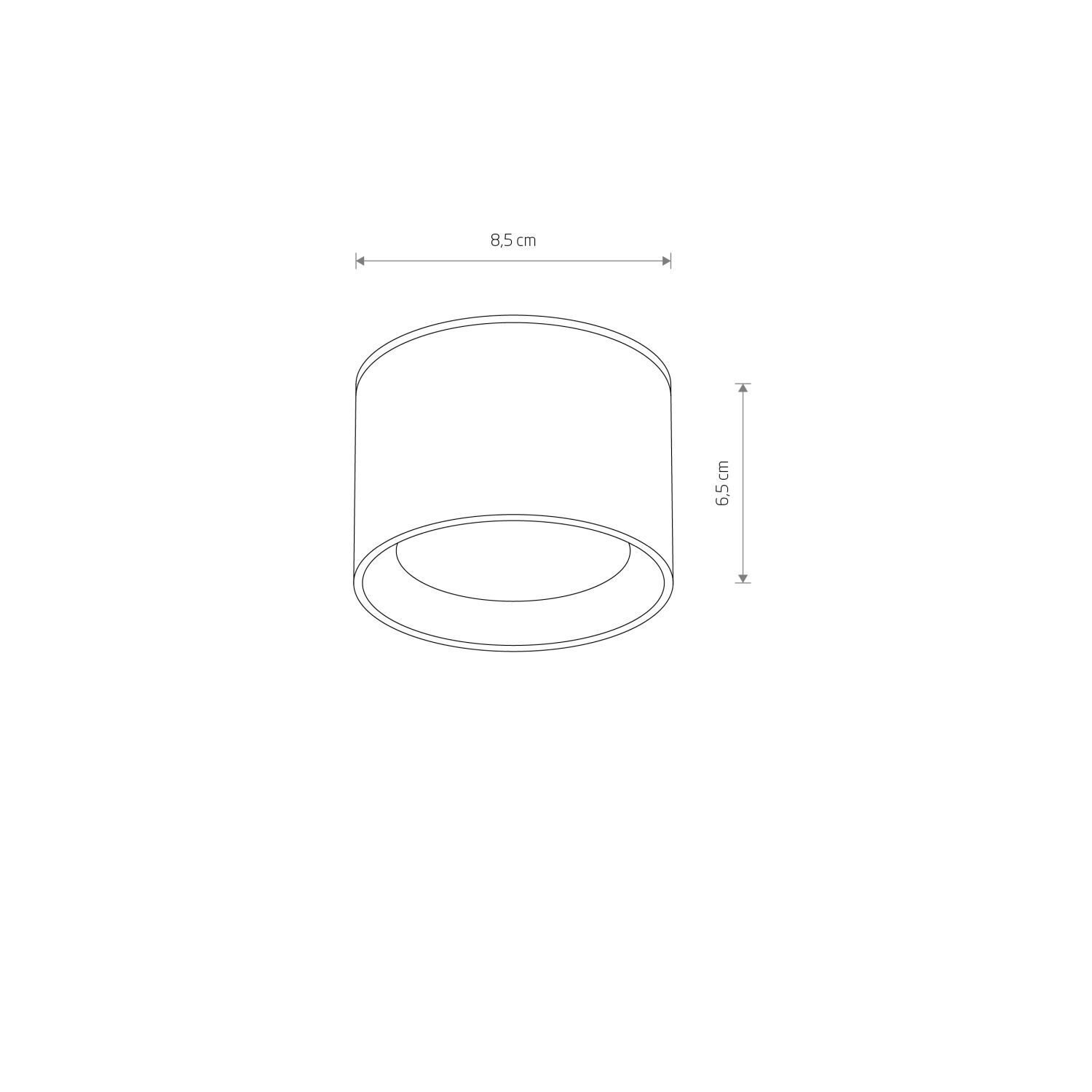 Plafonnier salle de bain blanc IP54 GX53 Ø 8,5 cm aluminium petit