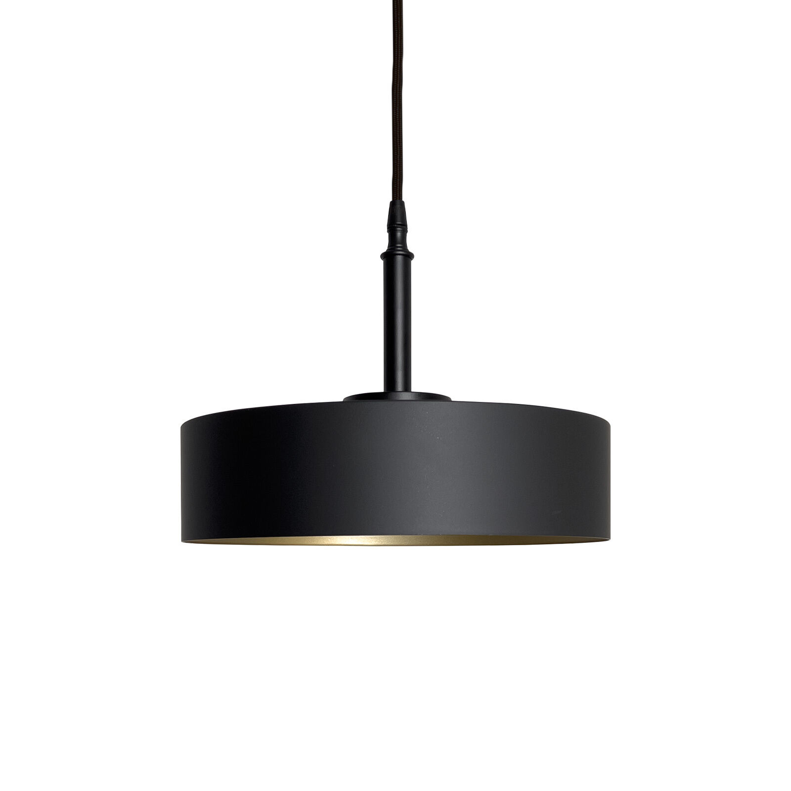 Suspension noir or E27 Ø 30 cm laiton fer
