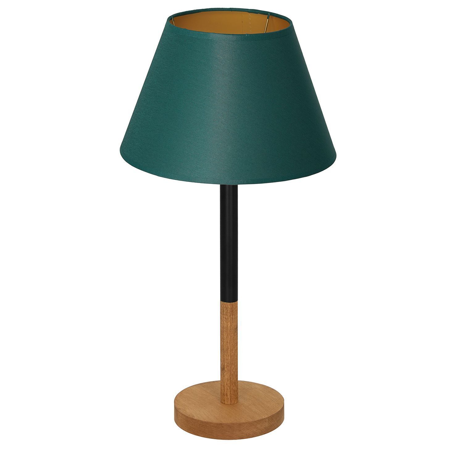 Lampe de chevet pétrole naturel or tissu bois 56 cm E27