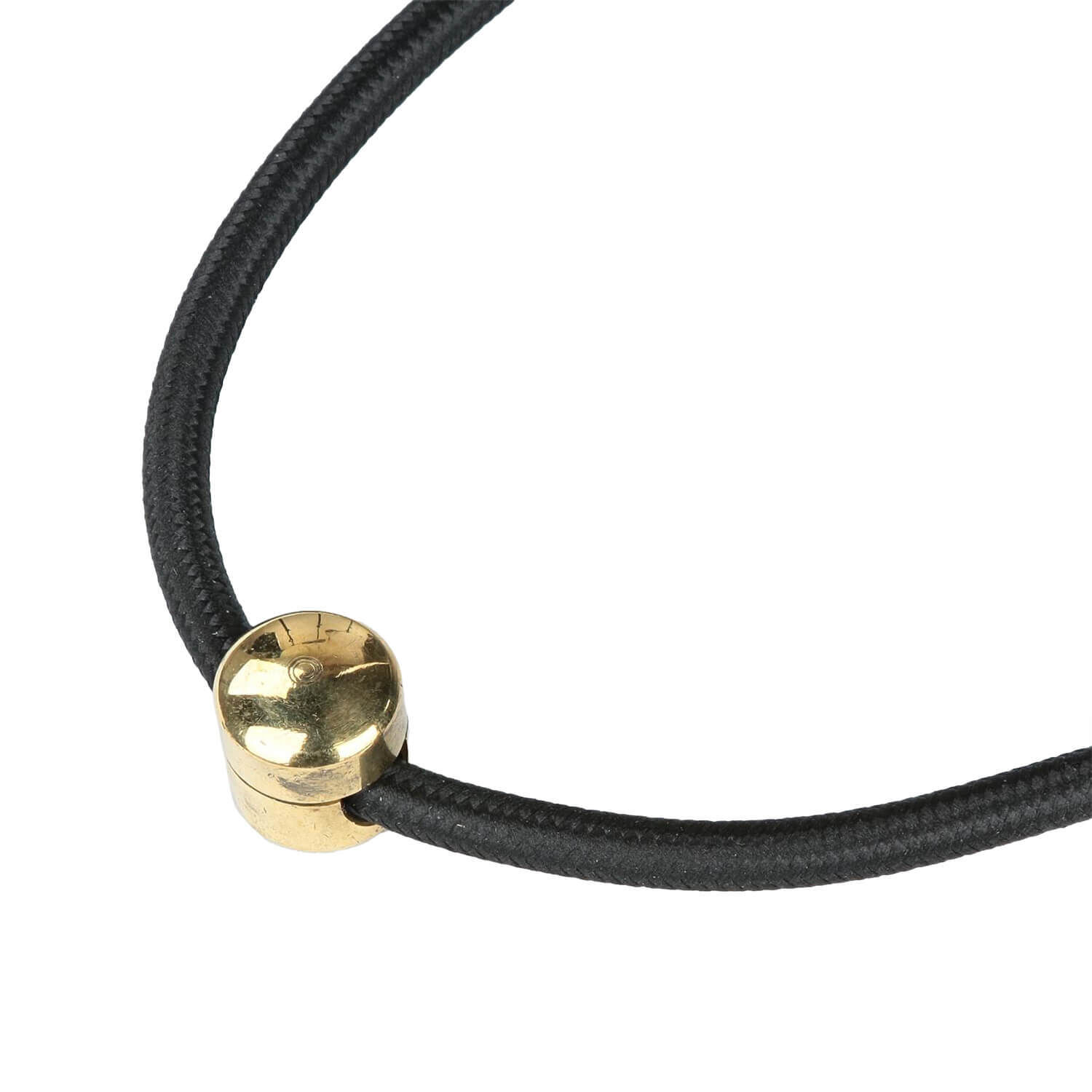 Armband, Kordel, goldener Verschluss, schwarze Kordel, verstellbar
