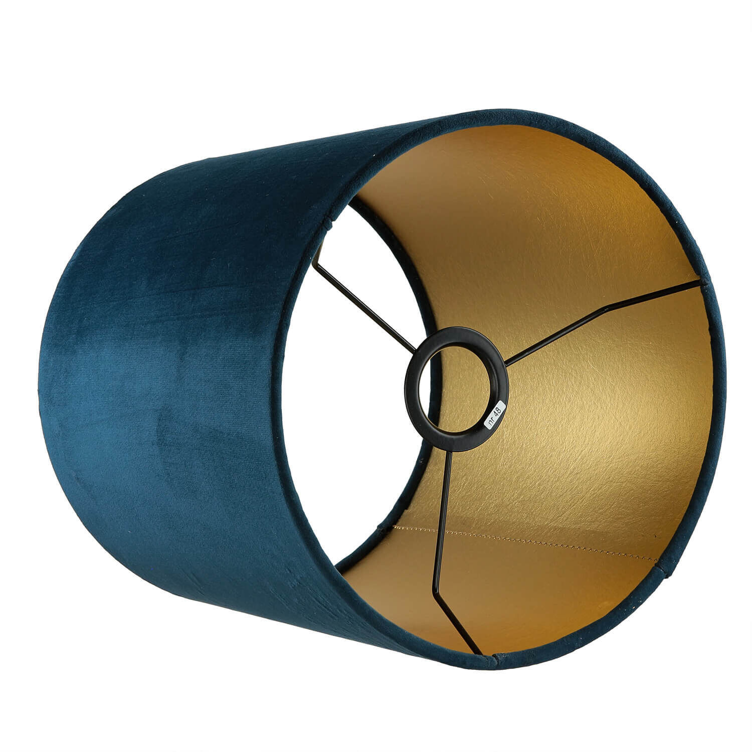 Abat-jour bleu pour lampadaire Tissu Cylindre Lampe, Lampenschirm, Zylinder