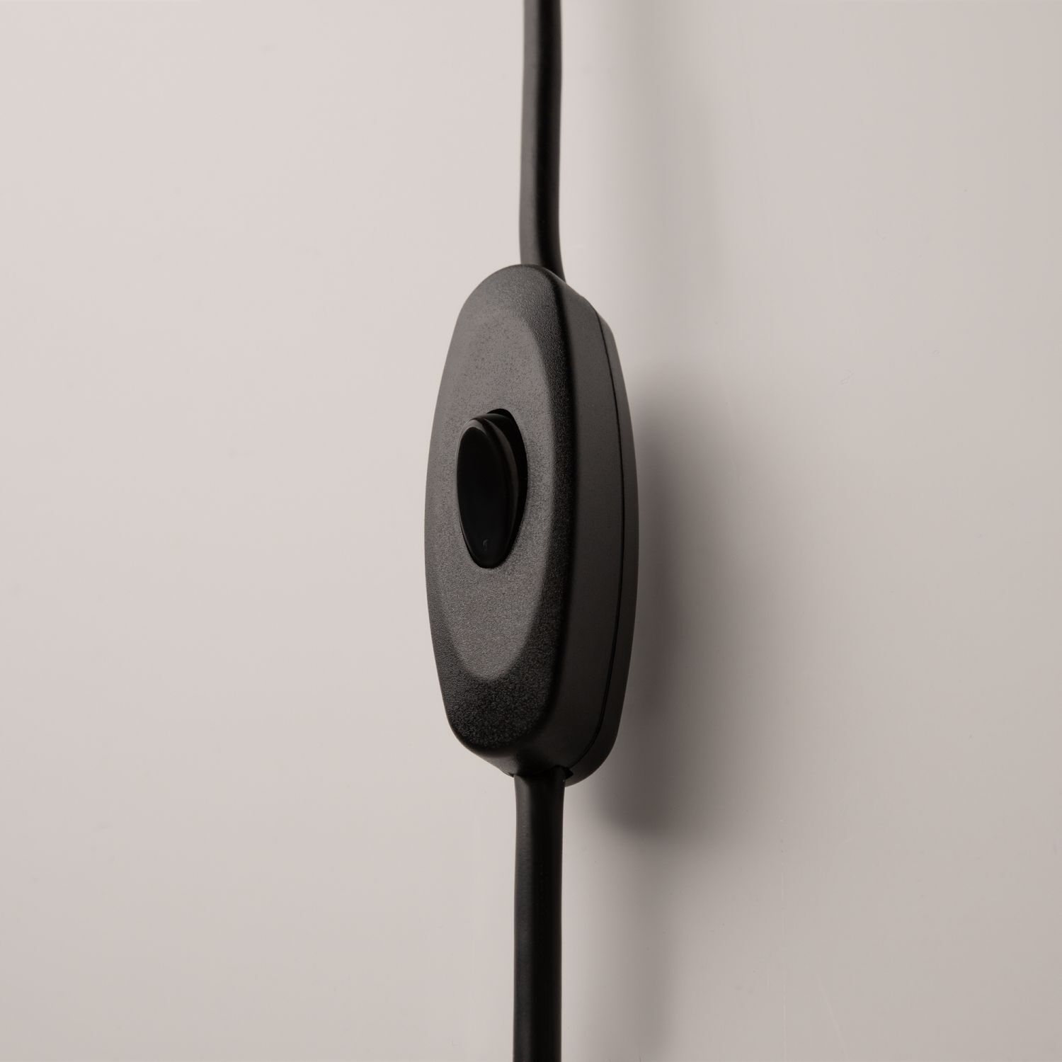 Dimmer, Schalter, runder Knopf, schwarzes Kabel, Inline-Schalter