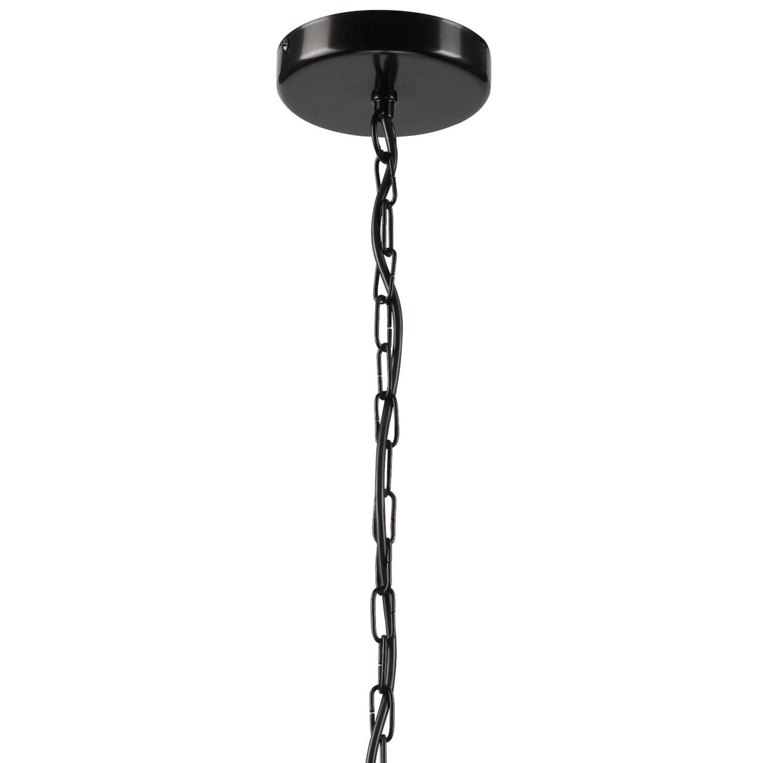 Suspension bois métal L : 37 cm Rustique 4 flammes E27