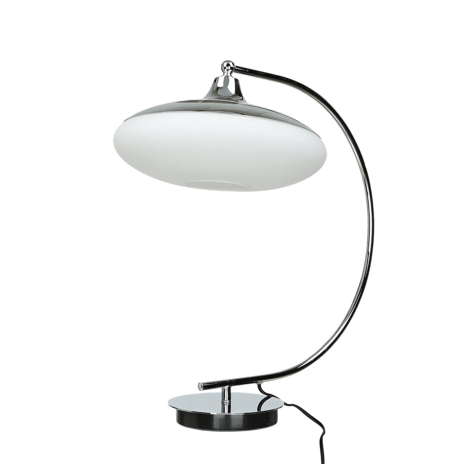 Gebogene Tischleuchte Bauhaus rund 45cm Lampe, Tischlampe, Lampenschirm