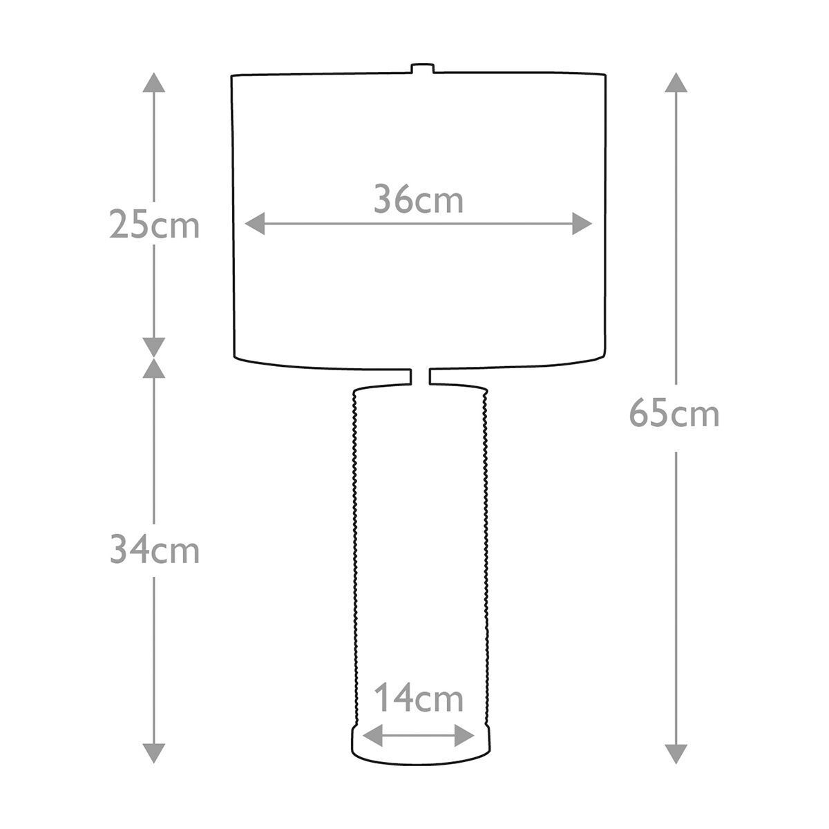 Lampe de table Blanc Noir E27 65 cm Classique Salon