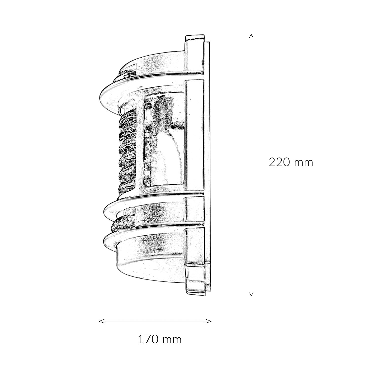 Applique murale inoxydable Extérieur Laiton véritable GRACIA