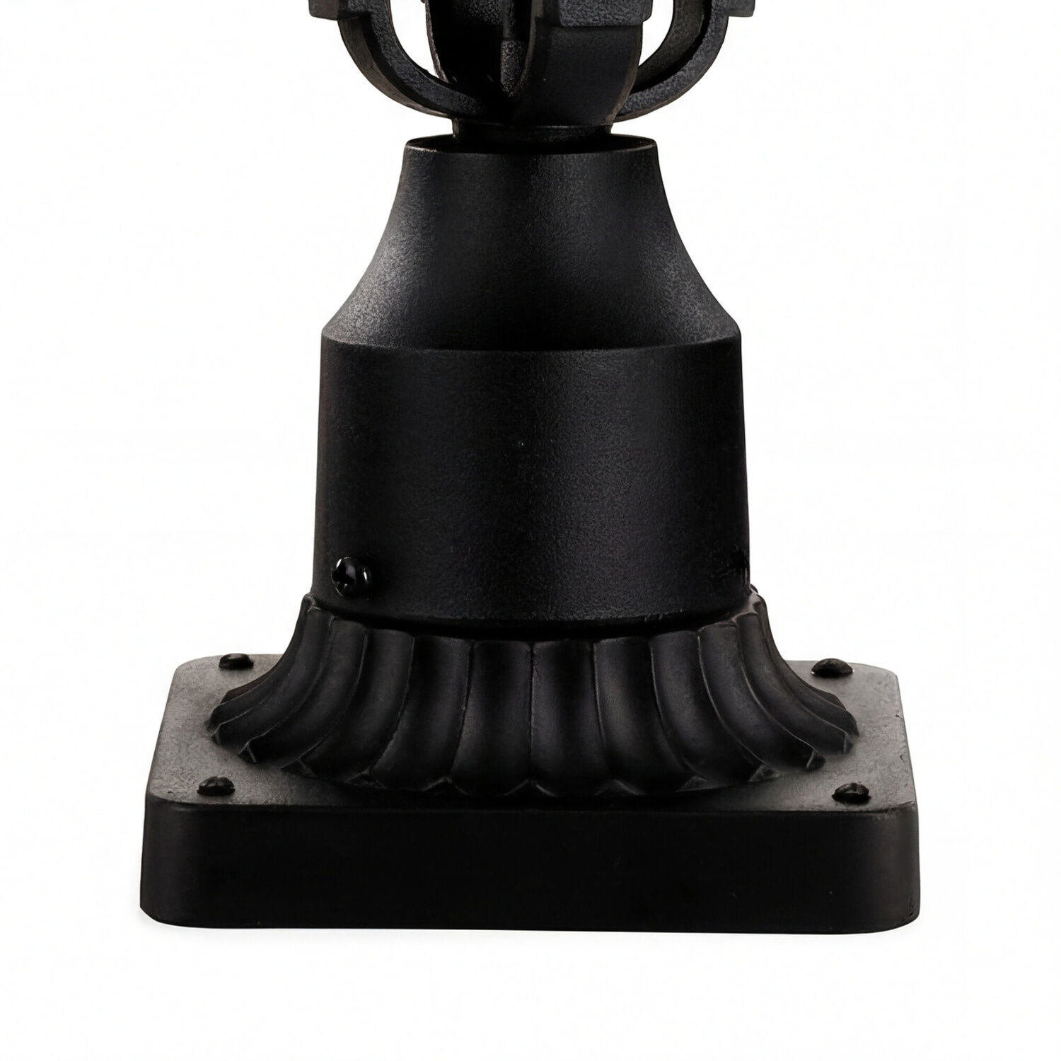 aussen-stehleuchte-wegeleuchte-charles-2-flammig-schwarz-rustikal-vintage-05 lamp-base, metall, schwarz, grundplatte, industriel