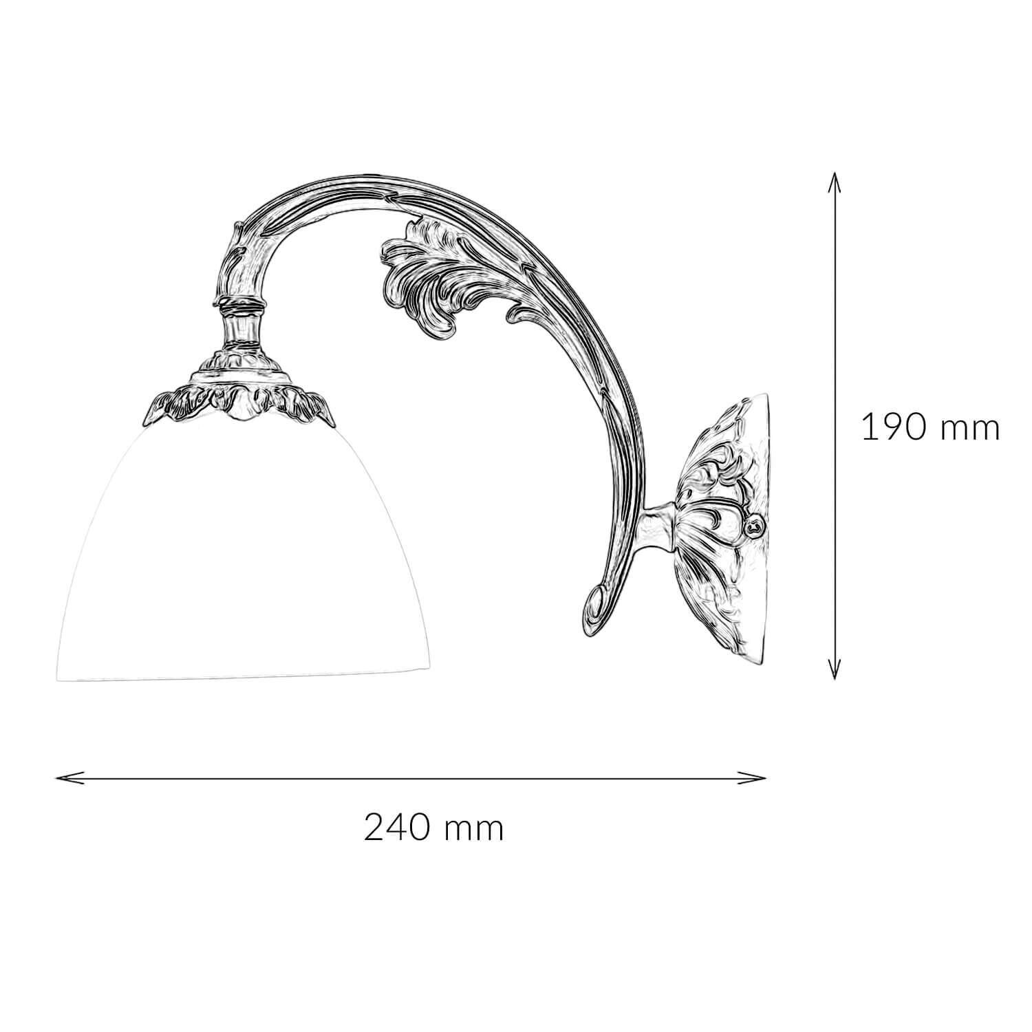 Wandleuchte aus Echt-Messing in Bronze Beatrice Drinnen
