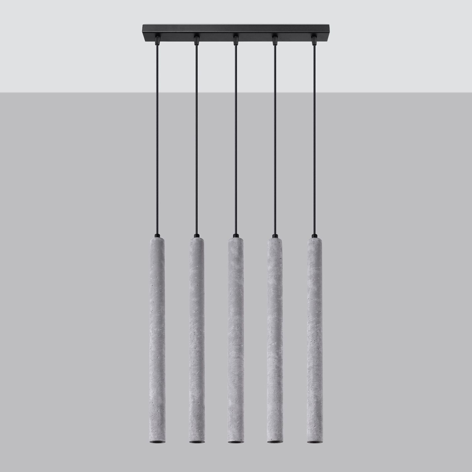 Hängeleuchte, Kronleuchter, Pendel, Betonoptik, Vier Fächer