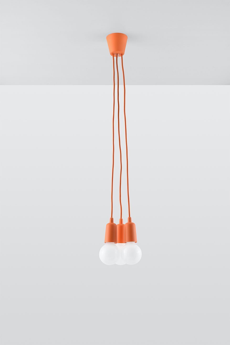 Lampe à suspendre NESSA Orange profondeur jusqu'à 90cm 5-flamme E27