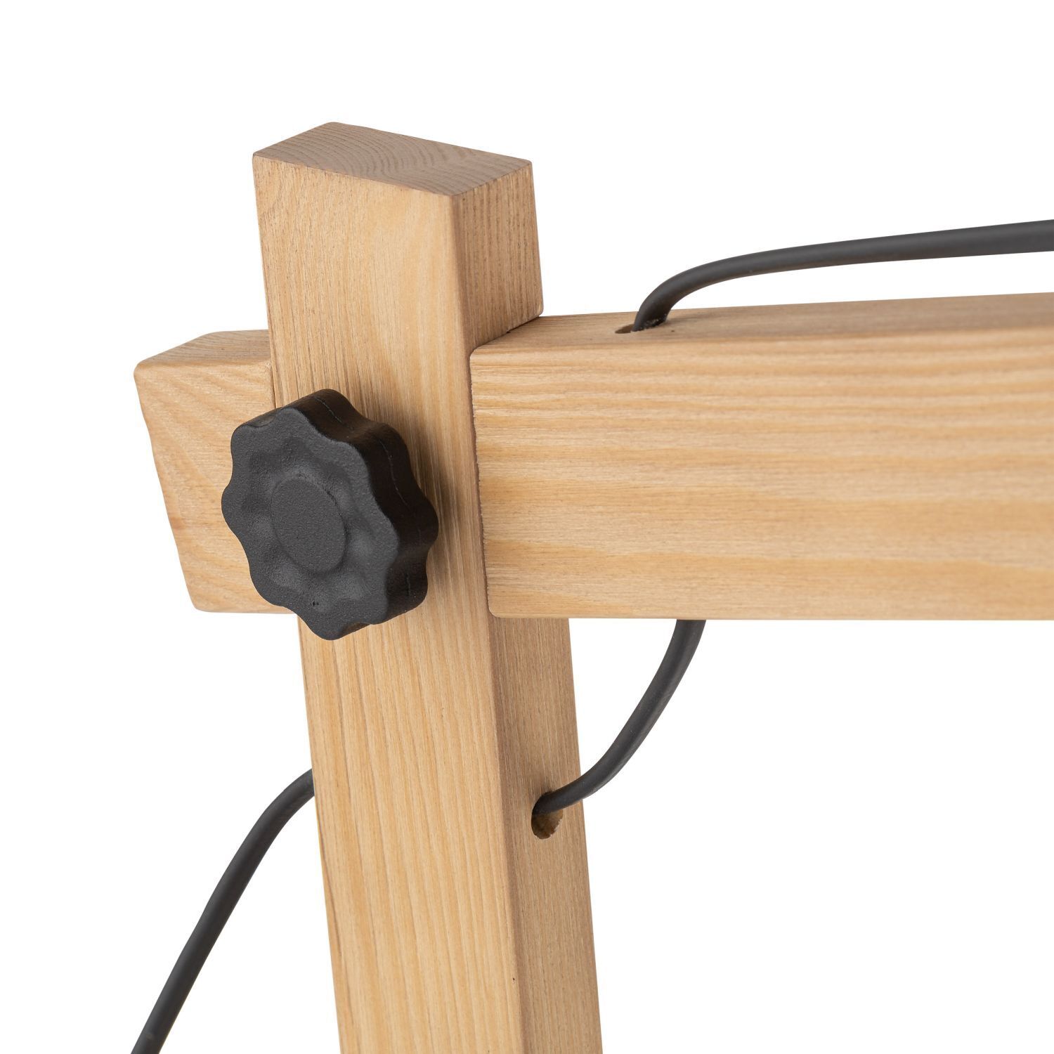 Lampe de bureau bois métal 52 cm réglable Junges Wohnen