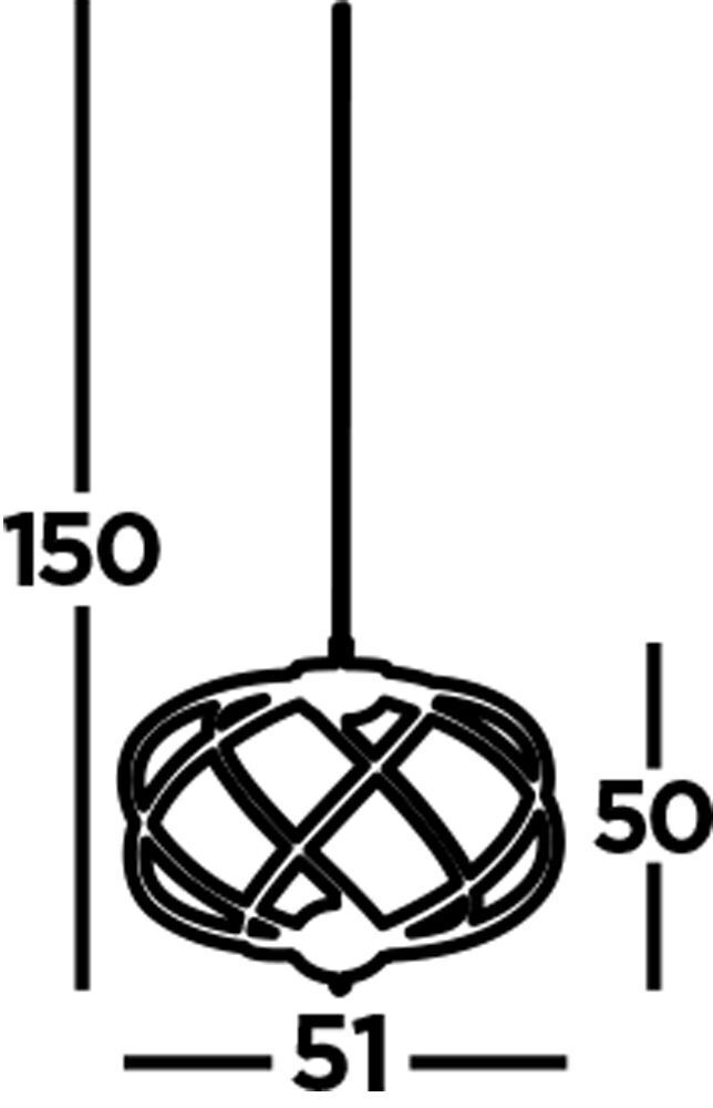 LED Lampe à suspendre métal D : 51 cm Chrome Blanc 3000 K 2417 lm