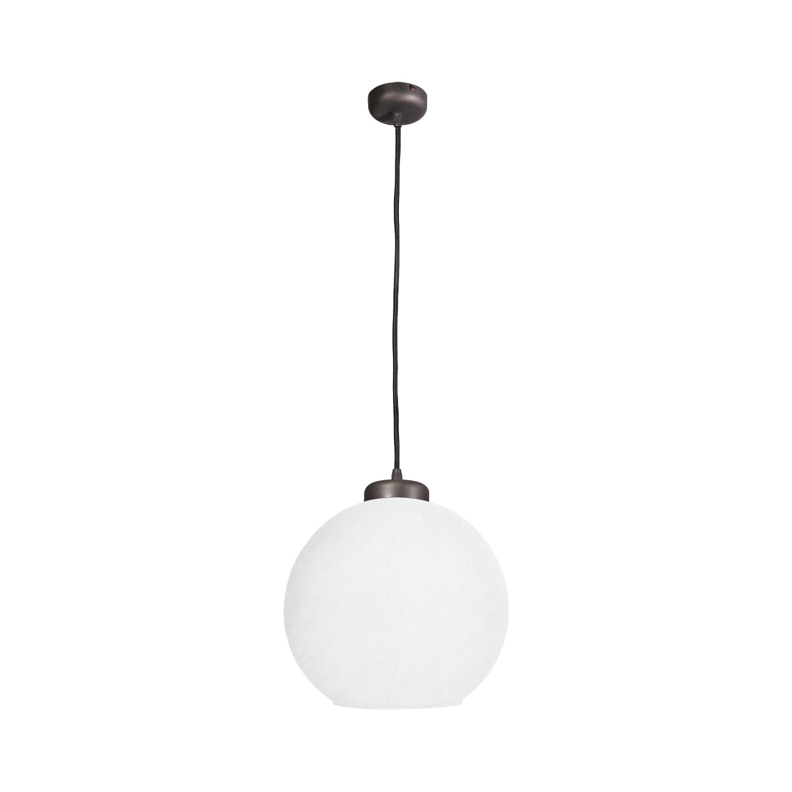 Suspension boule Ø 24 cm laiton verre E27 en bronze blanc