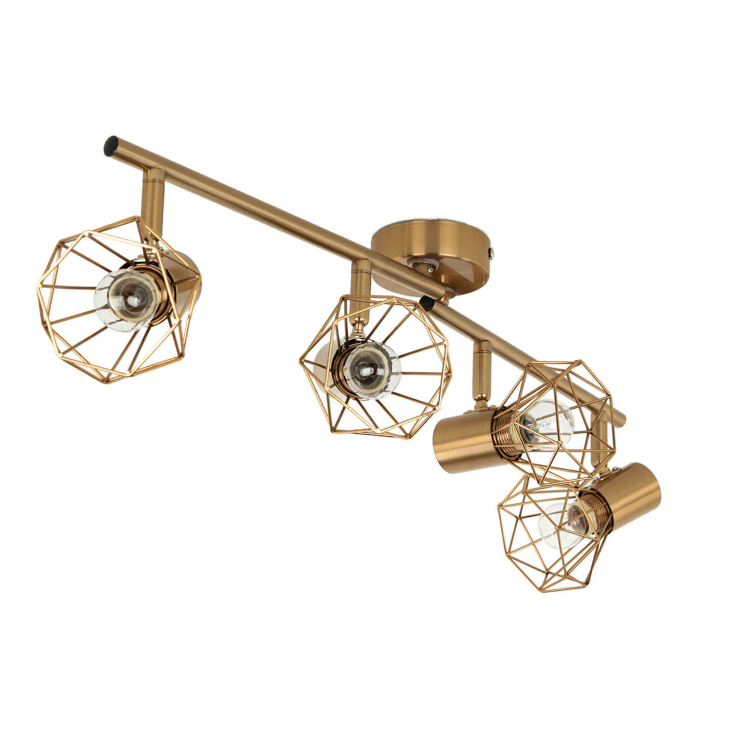 Spot de plafond Retro métal en laiton Salon Leuchte, Beleuchtung