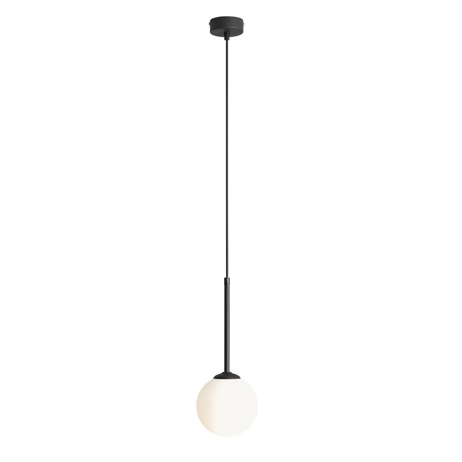 Suspension noire Boule de verre E14 Moderne Ø14 cm rond