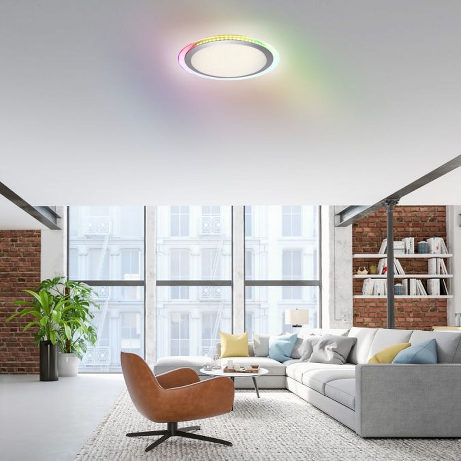 Lampe de plafonnier LED Rainbow RGB Dimmer Ø45 cm Télécommande