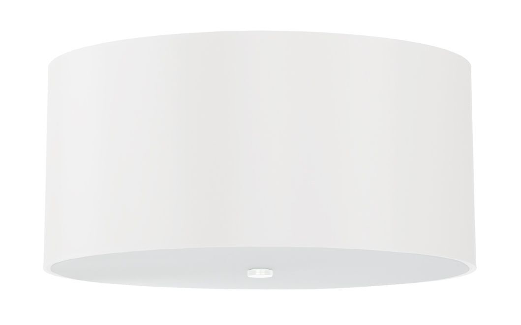 Plafonnier tissu verre blanc Ø 50 cm faible éblouissement 5x E27
