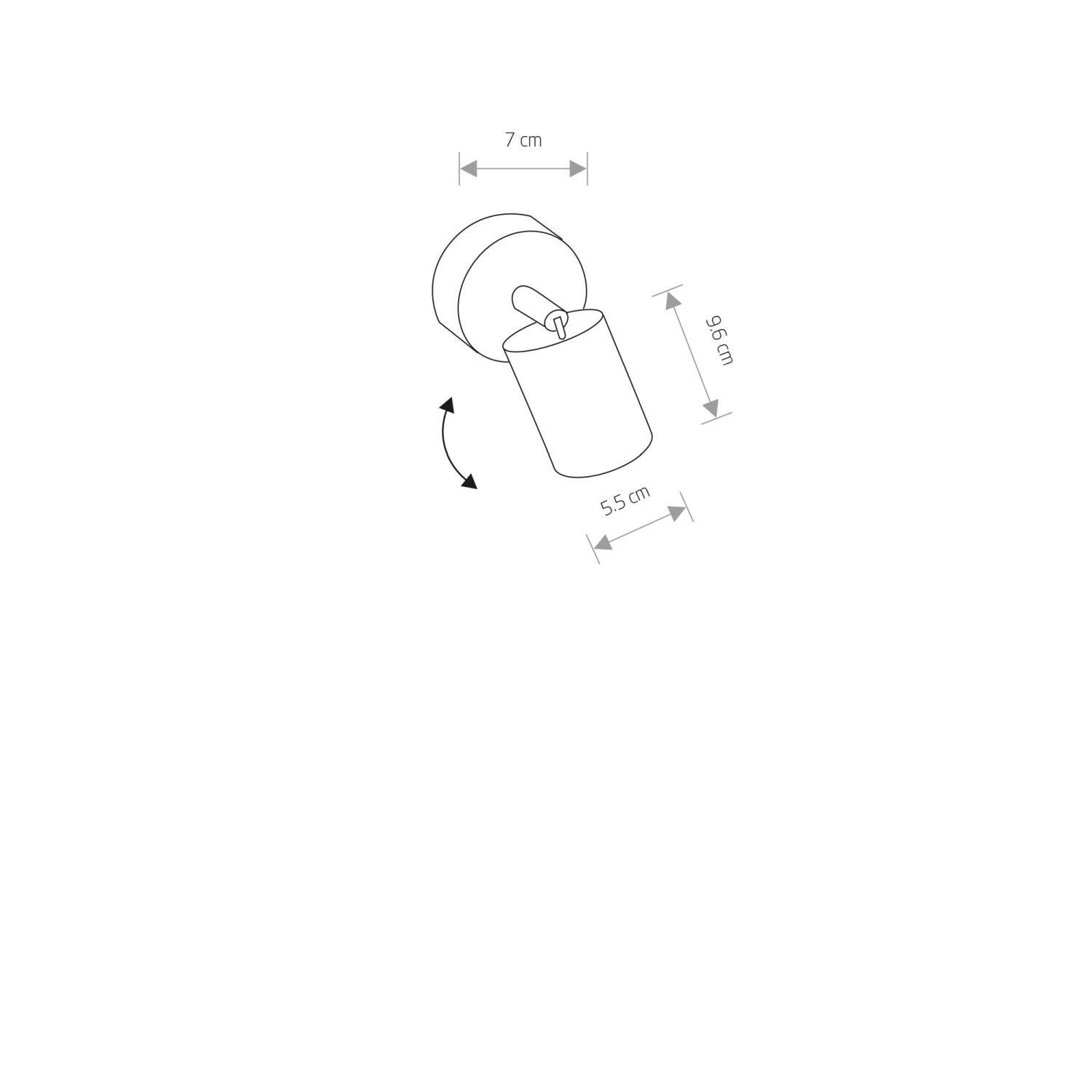 Strahler EYE Messing Schwarz Lampe Spot Leuchte Wandlampe, Wandleuchte, Weiß, Metall, Kugeloptik