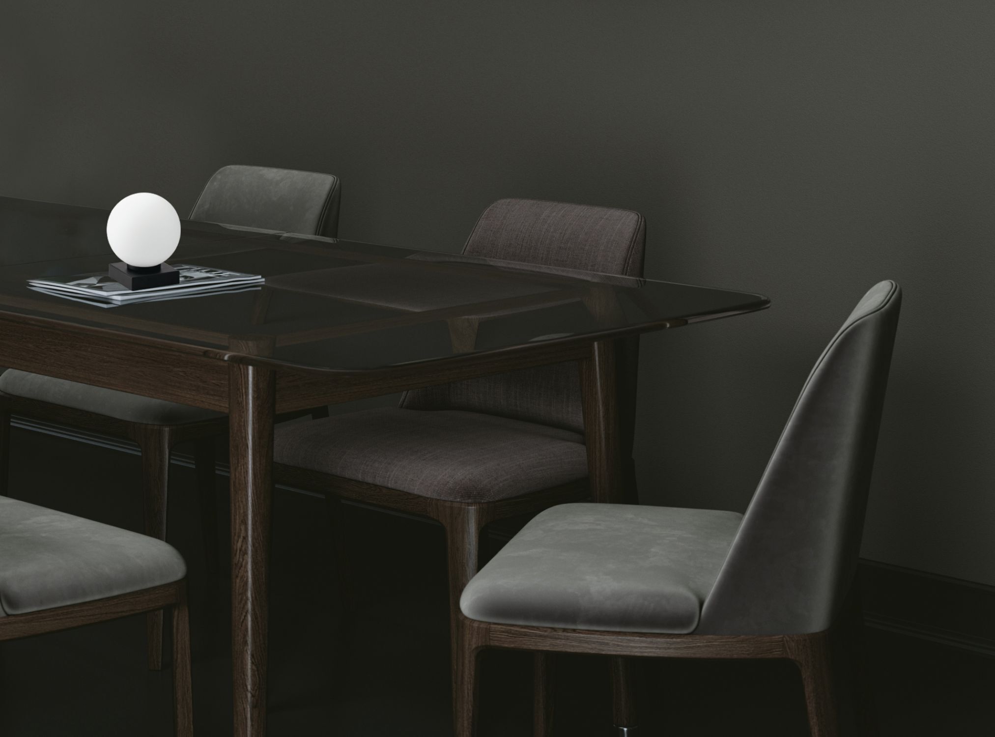 Lampe de table verre métal H:17,5 cm E14 Boule confortable