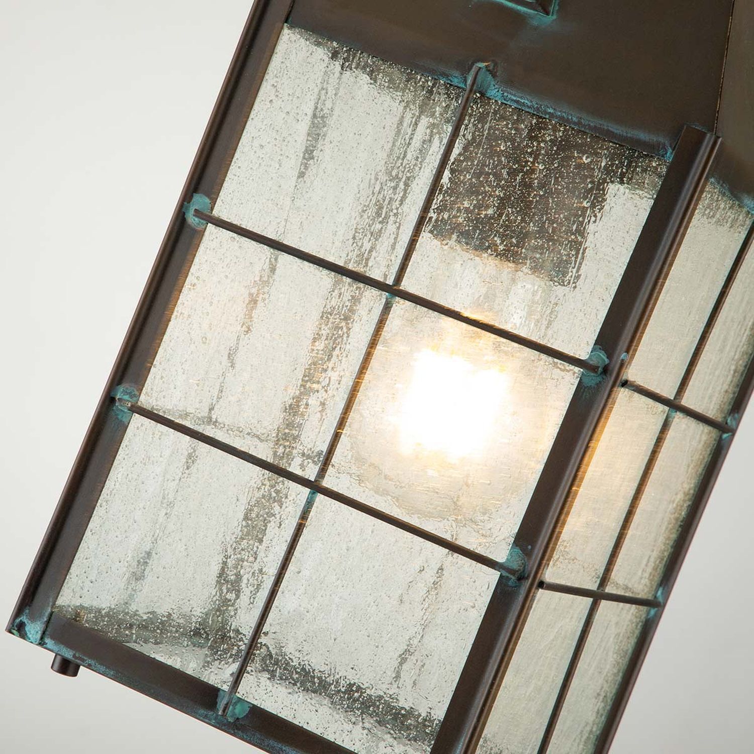 Suspension d'extérieur laiton verre E27 IP44 H : max. 205,1 cm