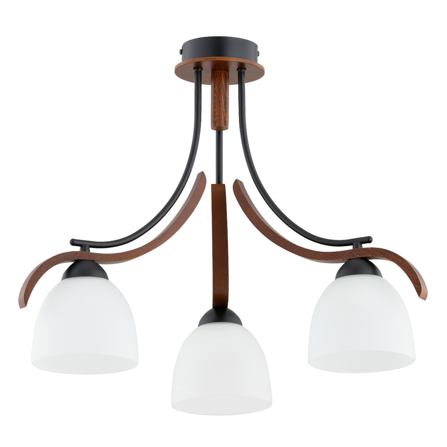deckenleuchte-deckenlampe-badezimmer-glas-deckenlampe-brenta-3x-e27-bis-15w-holz-weiss-schwarz-fuer-wohnzimmer-bad-le130554-01 Deckenleuchte, Hängelampe, Drei Leuchtmittel, Schwarz/Braun, Glaslampenschirme