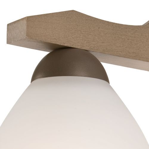 Plafonnier BATORY Bois 3-flmg Moderne Salon