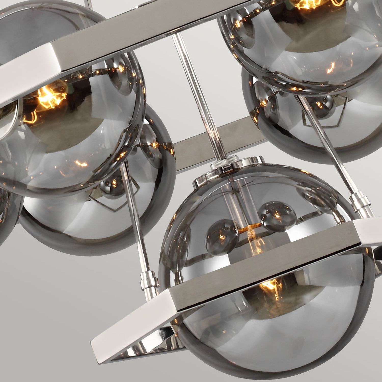 Suspension Abat-jour sphérique Verre fumé D : 81,3 cm E14 Moderne