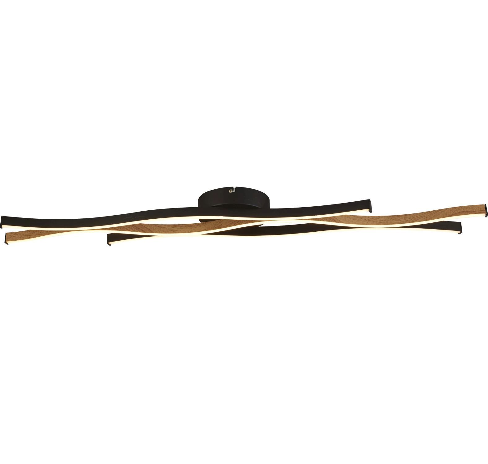 Lampe de plafonnier LED à intensité variable Noir Naturel L:108 cm 953 lm