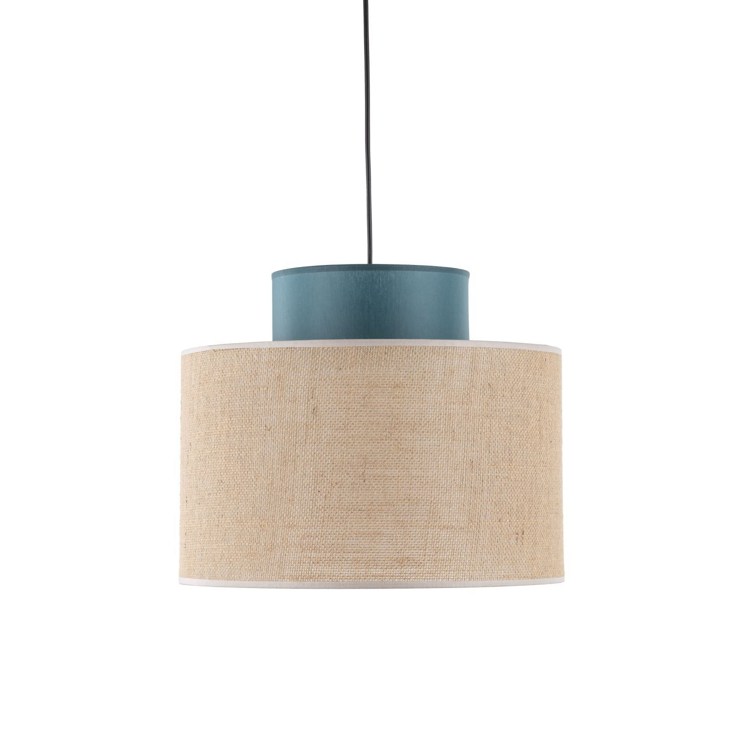 Lampe à suspendre réglable jute tissu E27 ronde Ø 38 cm BRADY Lampe