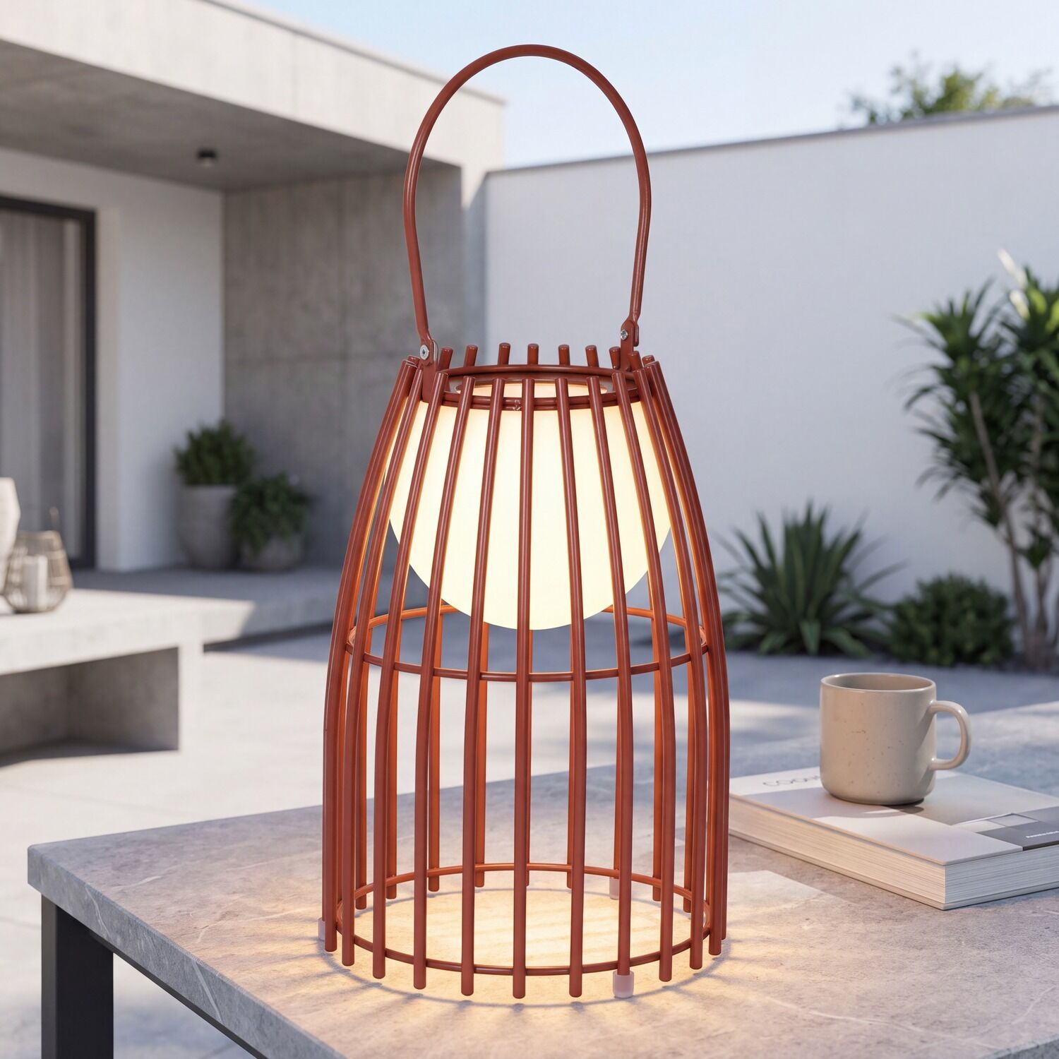 metall-lampen-aussenbeleuchtung-led-aussenbeleuchtung-modern-aumo-1x-led-bis-0w-leuchtmittel-inklusive-rostbraun-le128309-02 Laternenkabel, Metall-Laterne, Kupferfarben, Gartenlaterne, Beleuchtung