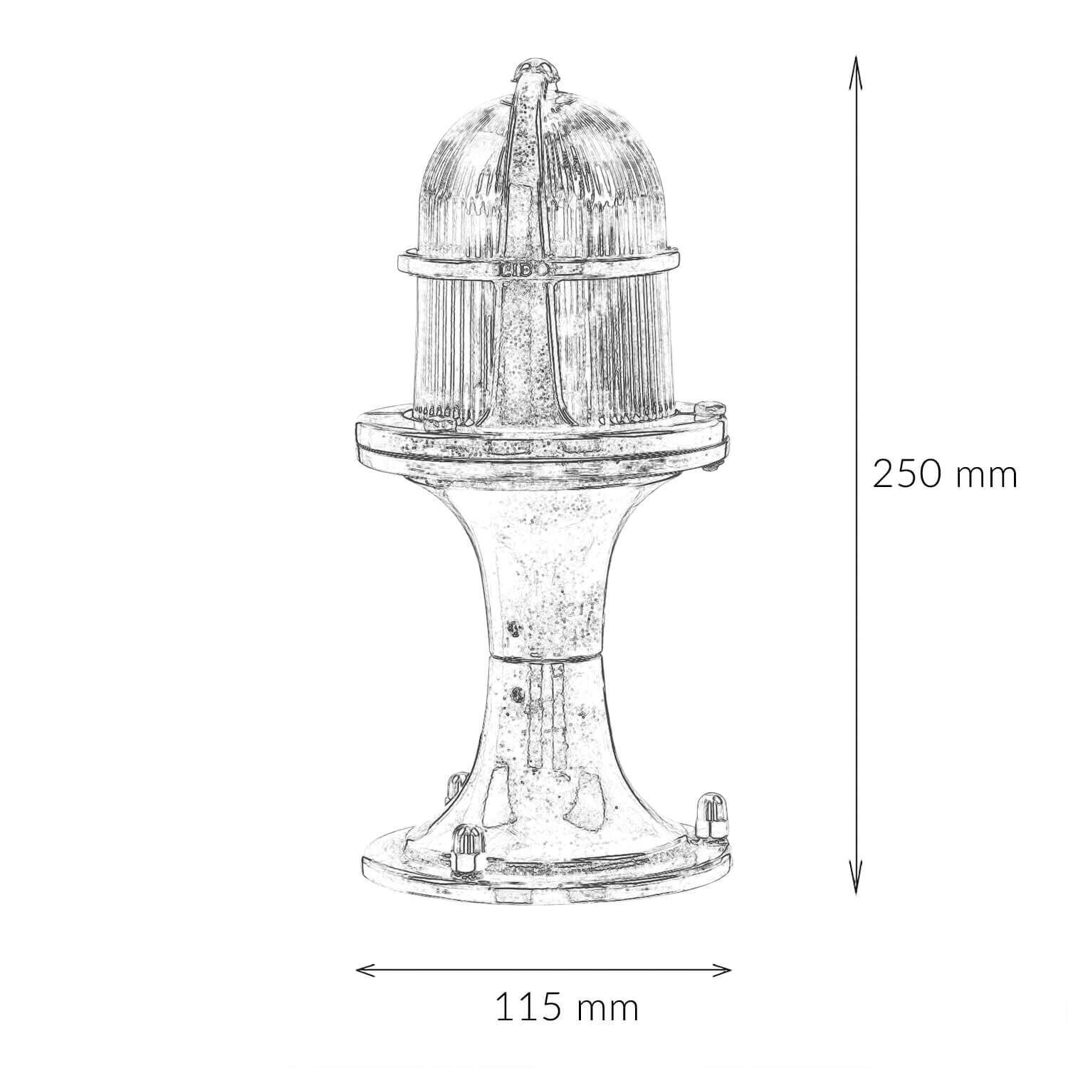 Lampe d'extérieur sur pied Laiton H:25cm Chemin de jardin