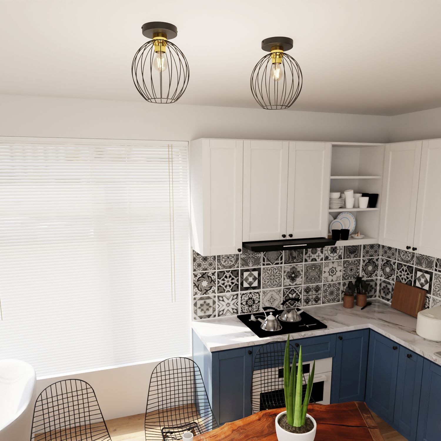 Drinnen, Innenarchitektur, Küche, Leuchte, Kronleuchter