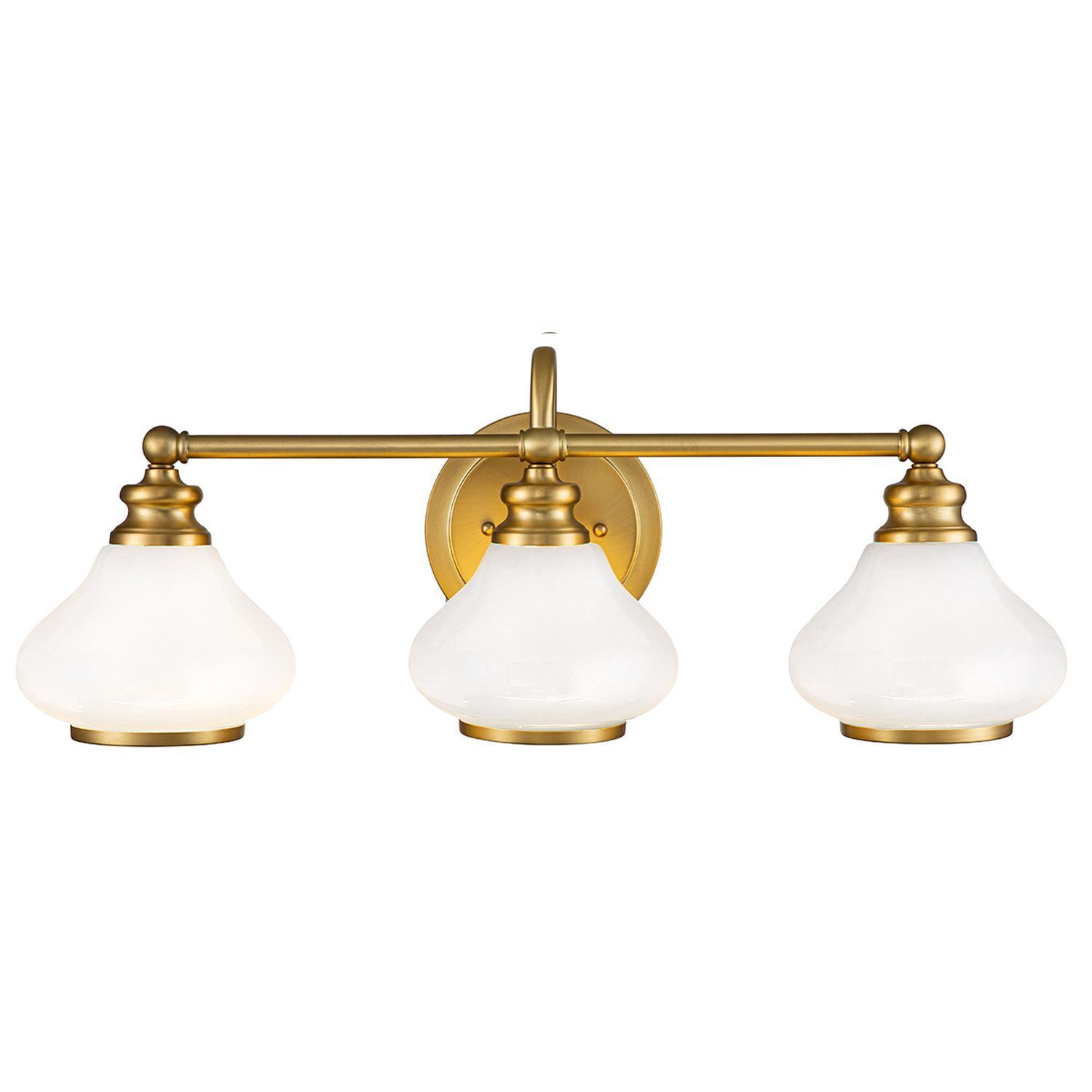 Lampe de salle de bain LED G9 IP44 L : 61 cm laiton blanc