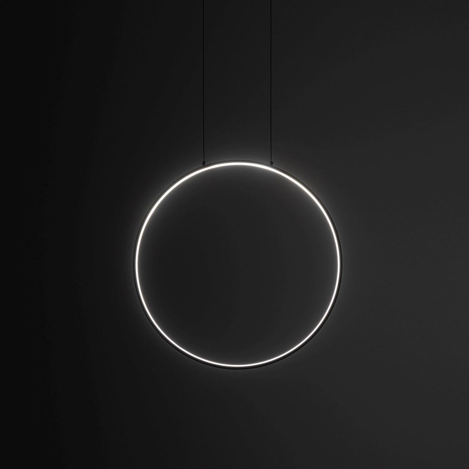 Lampe à suspendre LED Noir 3000 K 560 lm Anneau Ø 45 cm