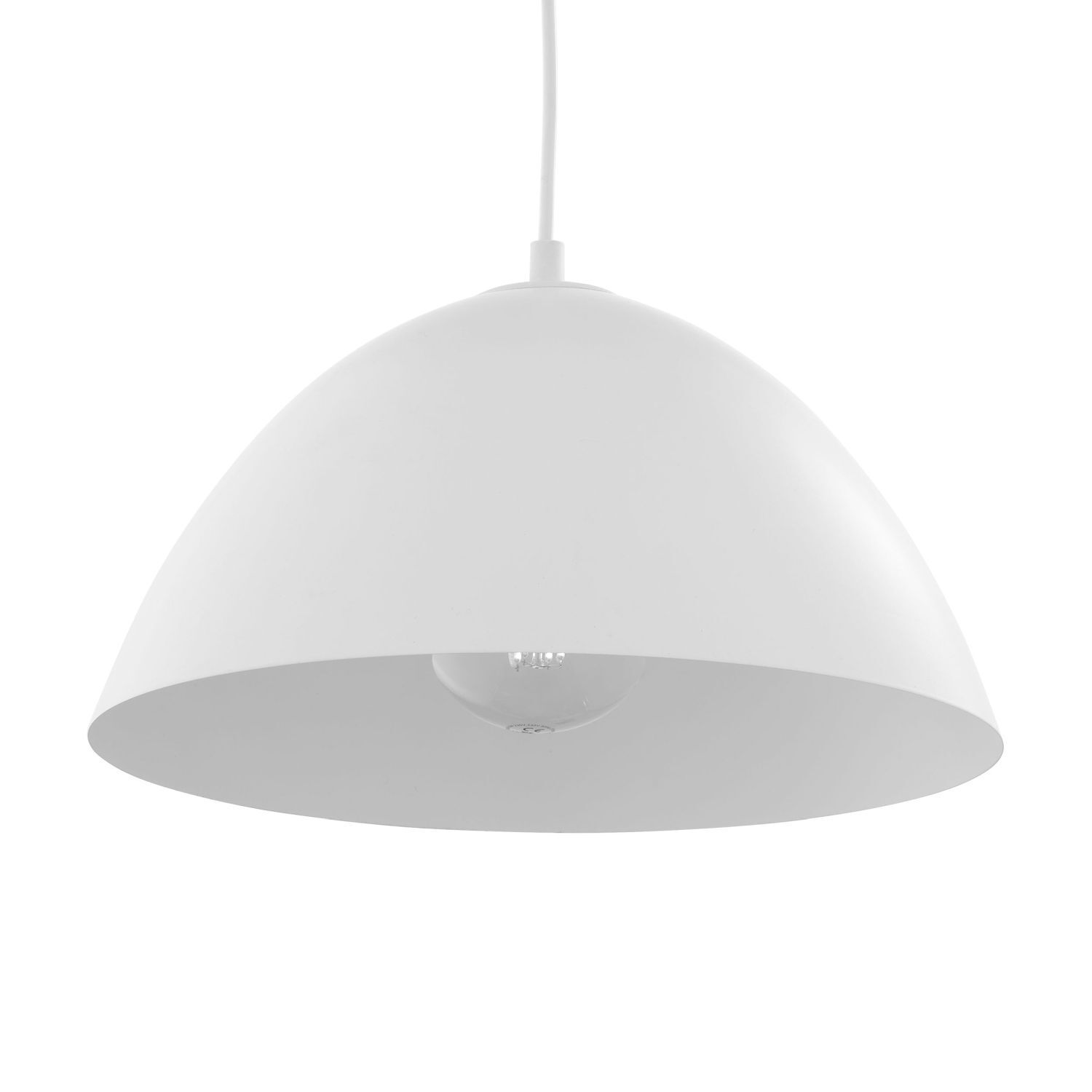 Suspension Blanc Métal Ø 33,5 cm Moderne et simple