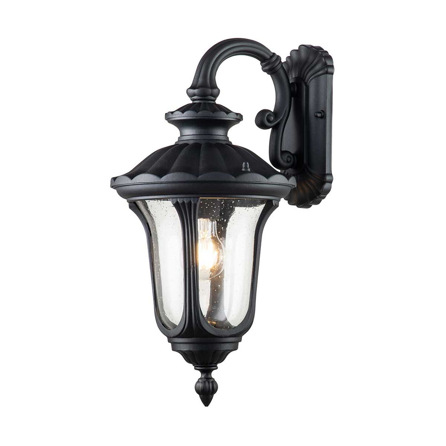 Lampe d'extérieur Mur Noir IP44 H : 47 cm Vintage robuste