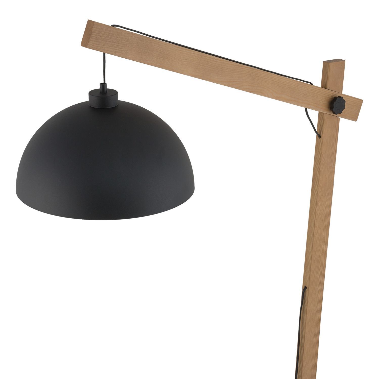 Lampadaire 180 cm de haut E27 réglable bois métal