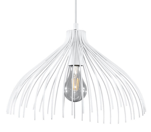 Suspension blanche métal fil Ø25cm E27 SHORNA