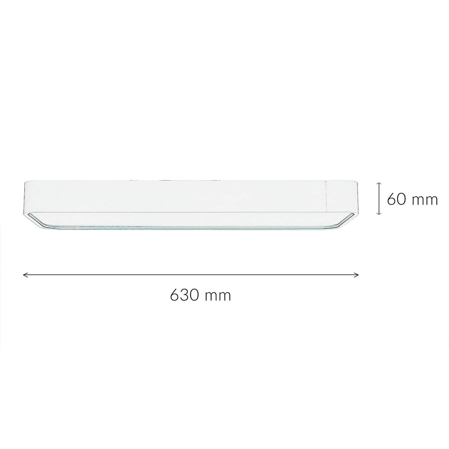 Plafonnier LED T8 réversible blanc 3000 K 1700 lm aluminium